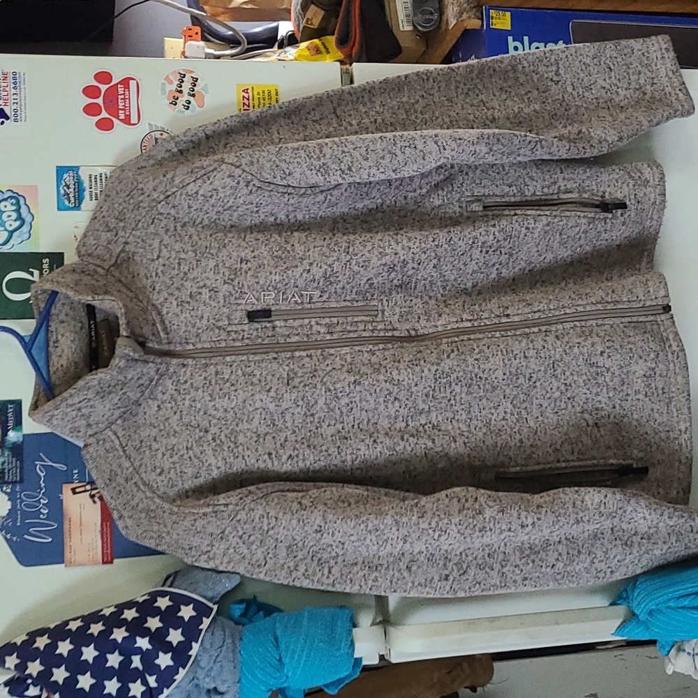 Men's Ariat Heather tan full zip Caldwell